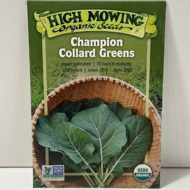 Organic Champion Collard Greens Open Pollinated Seeds